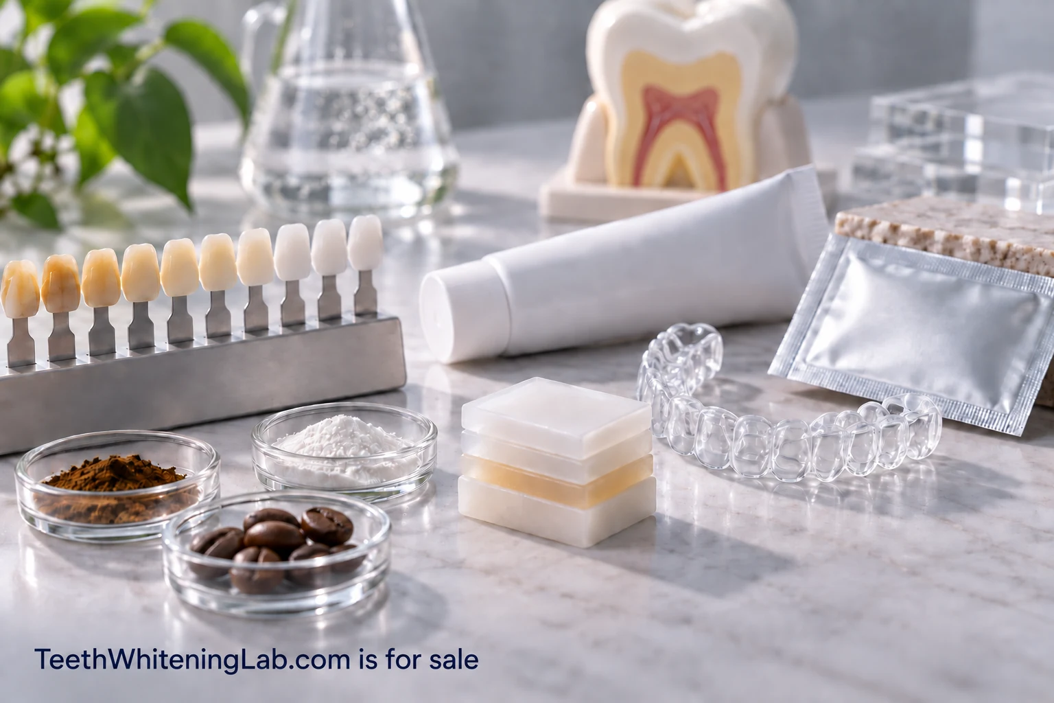 A close study of whitening materials and a tooth shade reference